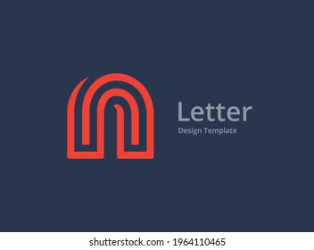 Letter N logo icon design template elements