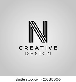Letter N logo icon design template elements - vector sign for Corporate Banner, Business card.