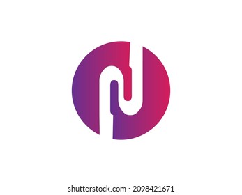 Letter N logo icon design template elements