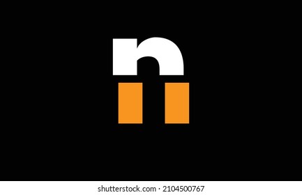 Elementos de plantilla de diseño de iconos de logotipo de letras n 