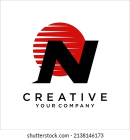 Letter N logo icon design vector template elements