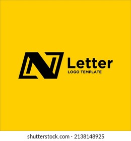 Elementos de plantilla de vector de diseño de icono de logotipo de letra N