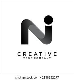 Elementos de plantilla de vector de diseño de icono de logotipo de letra N