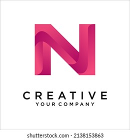 Letter N logo icon design vector template elements