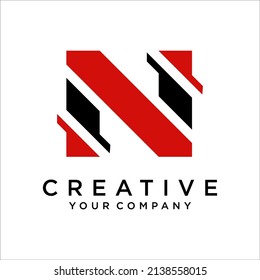 Elementos de plantilla de vector de diseño de icono de logotipo de letra N
