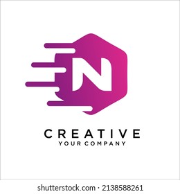 Letter N logo icon design vector template elements