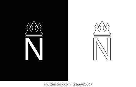 Letter N logo icon design template elements