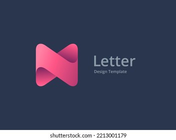 Letter N logo icon design template elements