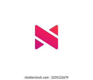 Letter N logo icon design template elements
