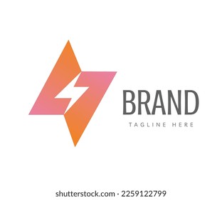 Letter N logo icon design template elements. Initial letter N logo with lightning symbol, negative space style. Usable for Branding and Business Logos.
