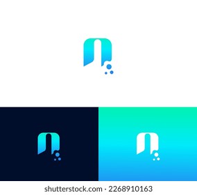 Letter N logo icon design template elements.