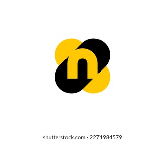 Letter N logo icon design template elements