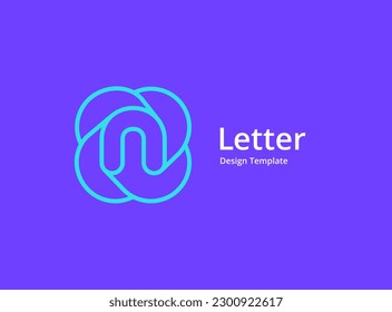 Letter N logo icon design template elements