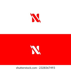 Elementos de plantilla de diseño de iconos de logotipo de letra N.