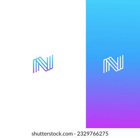 Letter N logo icon design template elements. Technology N letter logo.