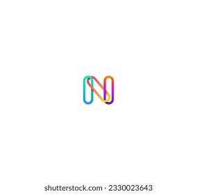 Letter N logo icon design template elements.