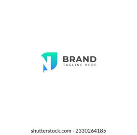 Letter N logo icon design template elements.