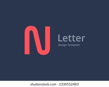 Letter N logo icon design template elements