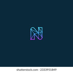 Letter N logo icon design template elements. Technology N letter logo.