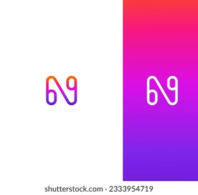 Letter N logo icon design template elements.