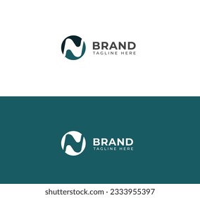 Letter N logo icon design template elements.