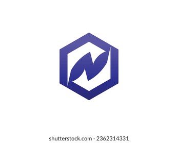 Elementos de la plantilla de diseño de iconos de logotipo de carta N