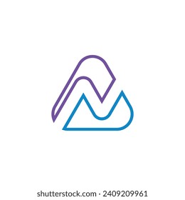 Elementos de la plantilla de diseño de iconos de logotipo de carta N