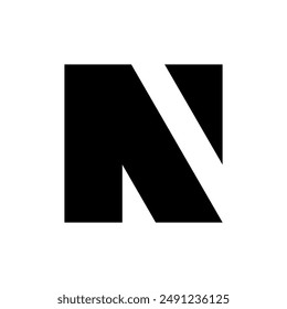 Letter N logo. Icon design. Template elements. Geometric abstract logos