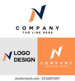 Letter N logo icon design template elements