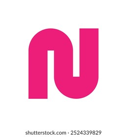 Letter N logo. Icon design. Template elements. Geometric abstract logos