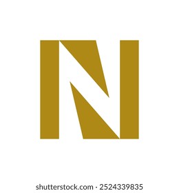 Logotipo de la letra N. Diseño de iconos. Elementos de Plantilla. Logos abstractos geométricos