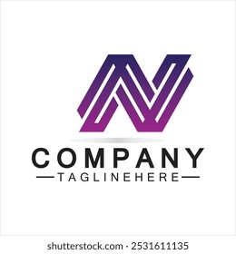 Letter N logo icon design template elements