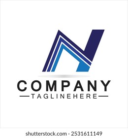 Elementos de Plantilla de diseño de icono de logotipo de letra N