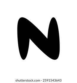 Letter N logo. Icon design. Template elements. Geometric abstract logos