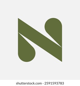Letter N logo. Icon design. Template elements. Geometric abstract logos
