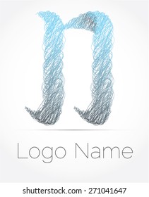 Letter n logo icon design template elements