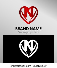 Letter N logo icon design template elements 