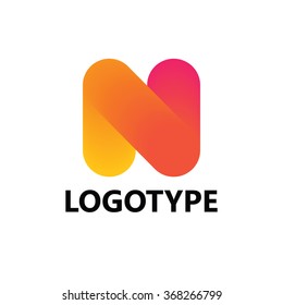 Letter N logo icon design template elements
