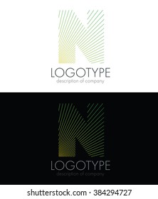 Letter N logo icon design template elements