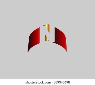 Letter n logo icon design template elements
