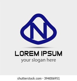 Letter N logo icon design template elements
