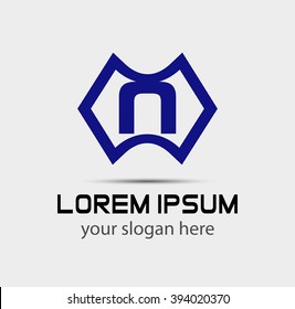 Letter n logo icon design template elements
