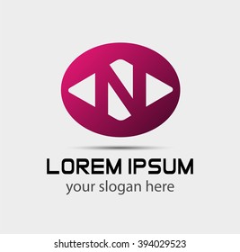 Letter n logo icon design template elements
