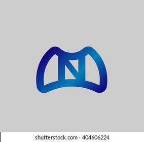 Letter n logo icon design template elements. Vector color sign
