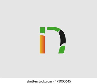 Letter n logo icon design template elements. Vector color sign
