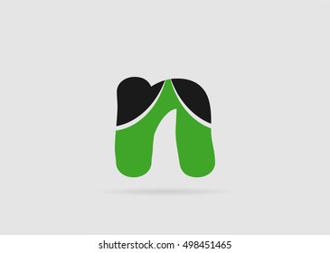 Letter n logo icon design template elements
