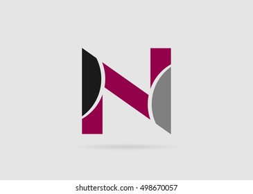 Letter N logo icon design template elements
