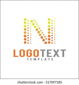 Letter N logo icon design template elements