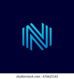 letter N logo icon design template. vector illustration