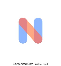 Letter N logo icon design template elements